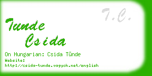 tunde csida business card