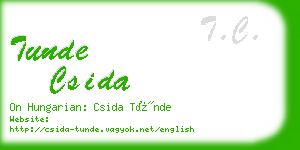 tunde csida business card